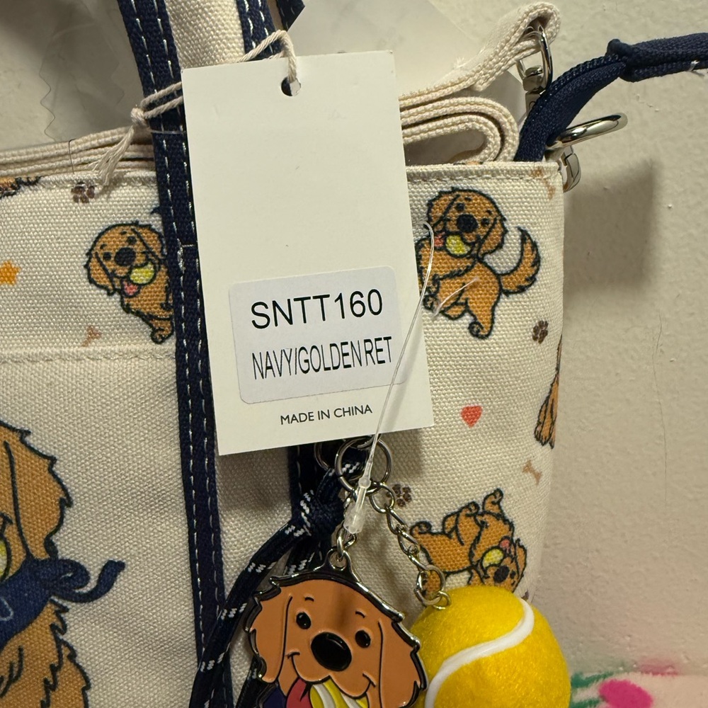 Aeropostale Aero Golden Retriever tote crossbody purse BNWT - Picture 7 of 7